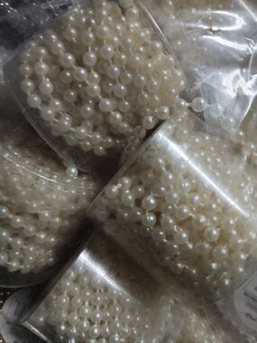 Lot Of 12 5 Yards Each Classic Ivory Pearl String